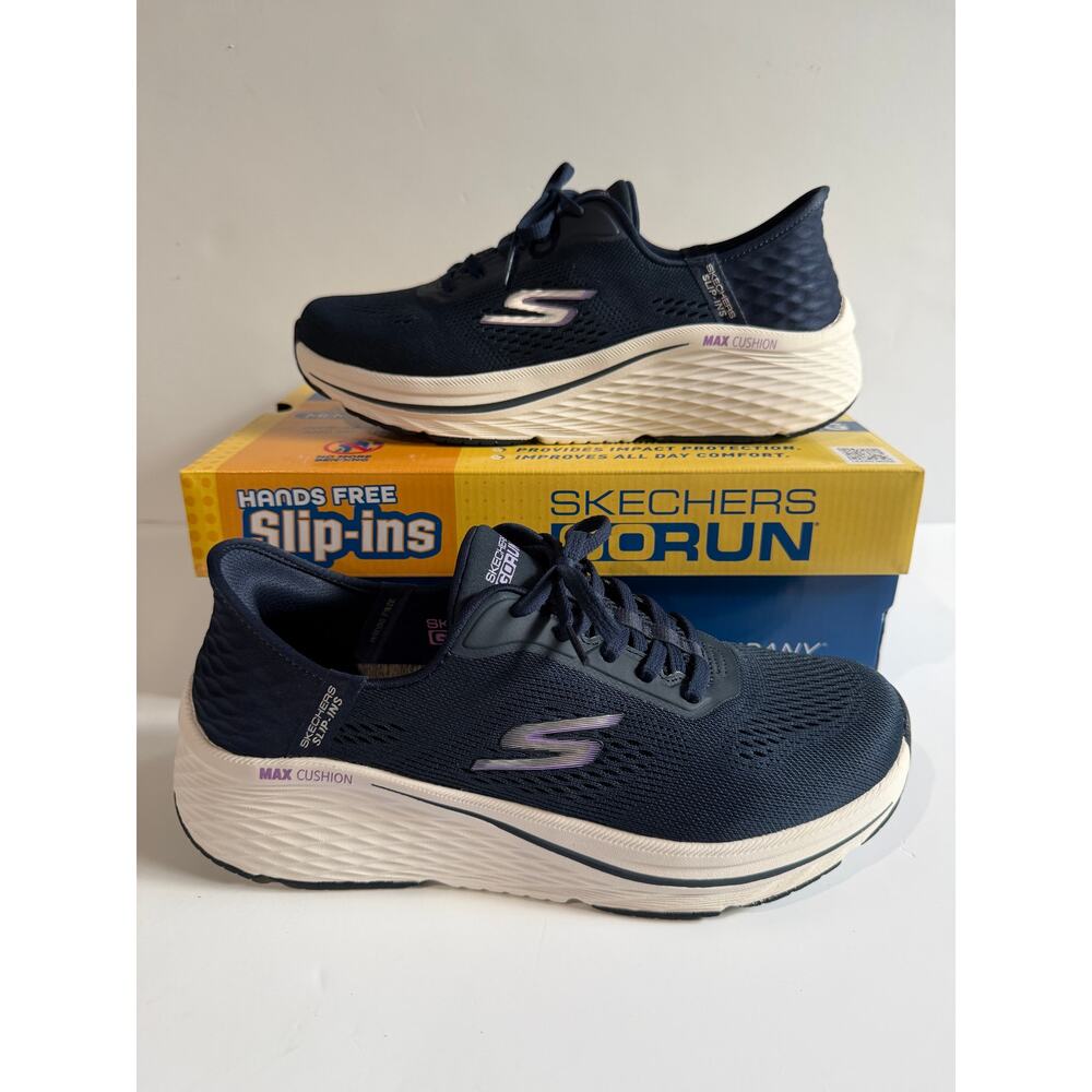 Skechers Max Cushioning Elite 2.0 Vanish Wide Fit Sneakers Shoes Size 9.5
